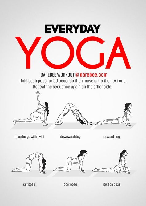 Everyday Yoga Workout by DAREBEE #darebee #workout #yoga #fitness Darebee Workout, Morning Yoga Workouts, Fitness Board, Summer Bod, Yoga Beginners, Workout Stuff, Pumping Iron, Muscle Abs, Yoga Posen