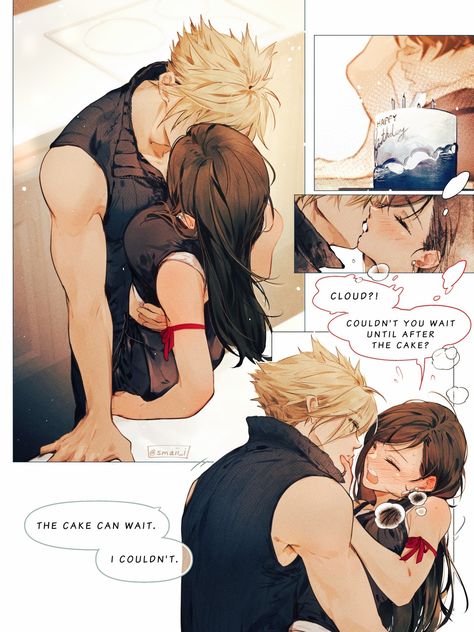 Final Fantasy Vii Cloud, Cloud And Tifa, Final Fantasy Xii, Anime Cupples, Fantasy Couples, Final Fantasy Art, Romantic Anime Couples, Fantasy Lovers, Romantic Manga