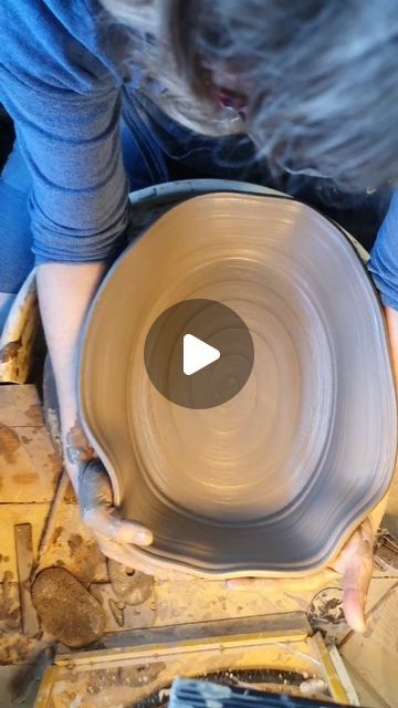 Kajsa Leijström on Instagram: "Stretching a freshly thrown plate to become oval. It's been a while since I last showed this technique #keraleij_potteryvideo" Pottery Ideas Wheel Thrown, Surface Decorations, Pottery Instagram, Clay Bowls, Pottery Platter, Oval Bowl, Pottery Videos, Clay Bowl, Surface Decoration