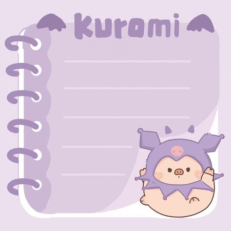 Kuromi Note, Cute Memo Pad, Identity Card Design, Free Watercolor Flowers, Memo Template, Memo Pad Design, Pusheen Cute, Best Friend Cards, Hand Doodles