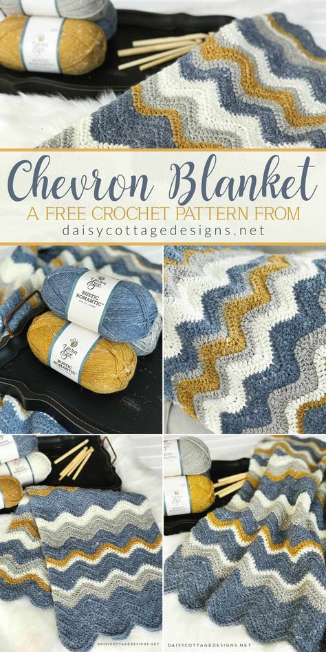 Chevron Blanket Crochet, Ripple Crochet Pattern, Daisy Cottage Designs, Chevron Crochet Blanket Pattern, Ripple Crochet, Crochet Ripple Pattern, Daisy Cottage, Crochet Blanket Chevron, Cottage Designs