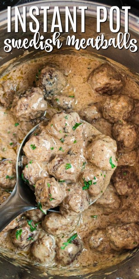 Easy Sweedish Meatballs, Sweetish Meatballs Recipe, Instant Pot Swedish Meatballs, Authentic Swedish Meatballs, Beef Stroganoff Meatballs, Easy Swedish Meatball Recipe, Swedish Meatballs Easy, Meatball Dinner, Crock Pot Meatballs