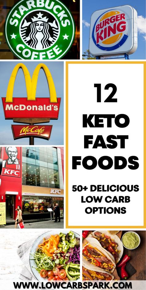 Keto Friendly Restaurants, Low Carb At Restaurants, Keto Fast Food Options, Low Carb Options, Keto Restaurant, Fast Food Breakfast, Keto Fast Food, Keto Fast, Best Fast Food