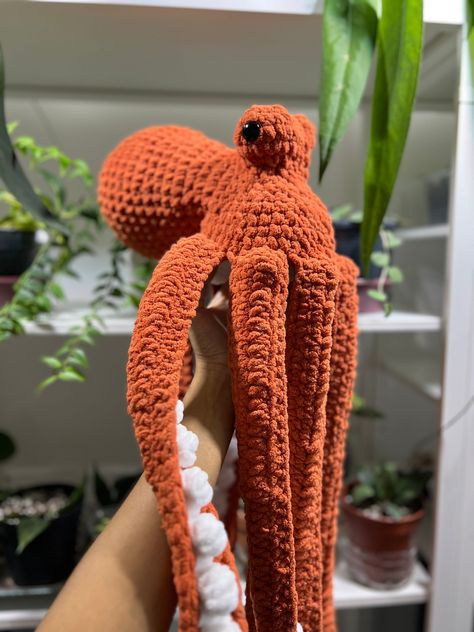 Ocean Themed Crochet, Plushie Octopus, Crochet Ocean, Octopus Crochet, Pola Macrame, Crochet Plushie, Crochet Macrame, Octopus, Plush Toy