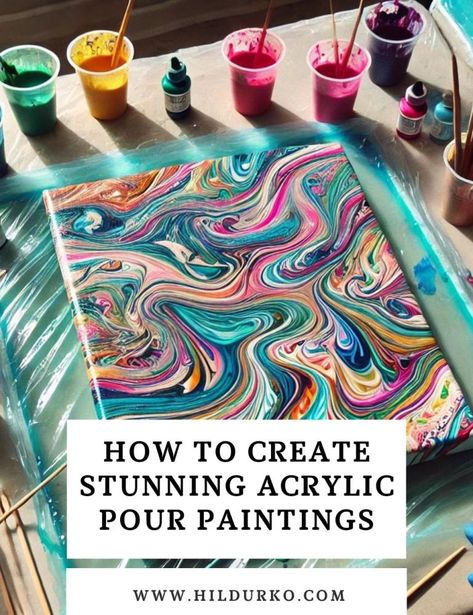 How to Create Stunning Acrylic Pour Paintings: A Beginner’s Guide - Colorful Conversations: HildurKO's Visual Journal Painting Rocks In Acrylic, How To Do Acrylic Pour Painting, Acrylic Paint Color Combinations, How To Acrylic Pour, Pour Painting Color Combinations, How To Pour Paint, Paint Pouring Art Ideas, Acrylic Fluid Painting, Poured Paint Art