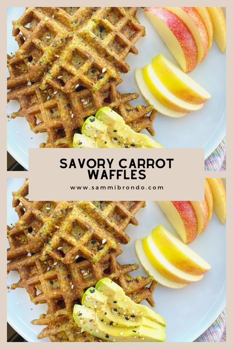 Carrot Waffles, Fiber Veggies, Savory Waffle Recipe, Fruit For Breakfast, Waffle Recipe Healthy, Everything But The Bagel Seasoning, Waffle Iron Recipes, Healthy Waffles, Waffle Maker Recipes