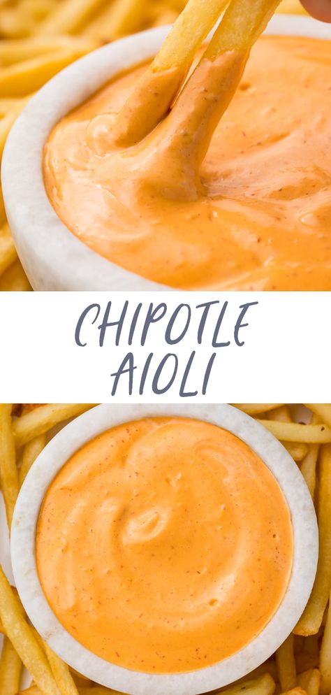 Shrimp Taco Sauce, Aioli Recipes, Chipotle Aioli, Aioli Recipe, Chipotle Sauce, Dipping Sauces, Sauces And Dressings, Dinner Entrees, Health Nut