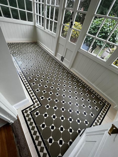 Gallery 14 - Period Floors Sunroom Tile Floor, Sunroom Tile, Tile Floor Mosaic, Sunroom Floor, Floor Mosaic, Victorian Floor Tiles, Victorian Floor, Victorian Tiles, Marble Mosaic