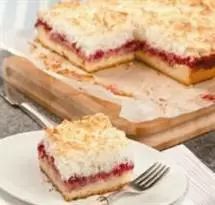 Louise Cake Recipe | Chelsea Sugar Jam Slice, Louise Cake, Coconut Jam, Cake Stall, Coconut Slice, Cake Slices, Raspberry Coconut, Lunch Box Snacks, Lemon Coconut