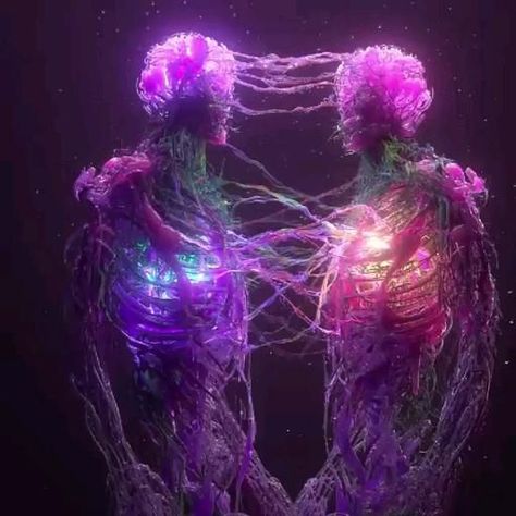 Soulmates Art, Twin Flame Art, Sensory Art, Soul Ties, Flame Art, Psy Art, Energy Art, Spiritual Artwork, Soul Connection