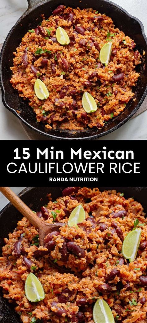 Easy Mexican Cauliflower Rice Recipe (15 Minutes) 2 Puerto Rican Cauliflower Rice, Spanish Cauliflower Rice Recipes, Mexican Riced Cauliflower, Spanish Cauliflower Rice Easy, Cauliflower Mexican Rice Easy, Cauliflower Mexican Rice, Spanish Style Cauliflower Rice, Mexican Cauliflower Rice, Mexican Grilled Chicken