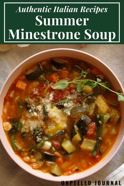 Zucchini Minestrone Soup, Minestrone Soup Authentic, Minestrone Soup No Pasta, Italian Zucchini Soup, Authentic Minestrone Soup, Summer Minestrone Soup, Tomato Zucchini Soup, Authentic Minestrone Soup Recipe, Minestrone Soup Recipe Italian