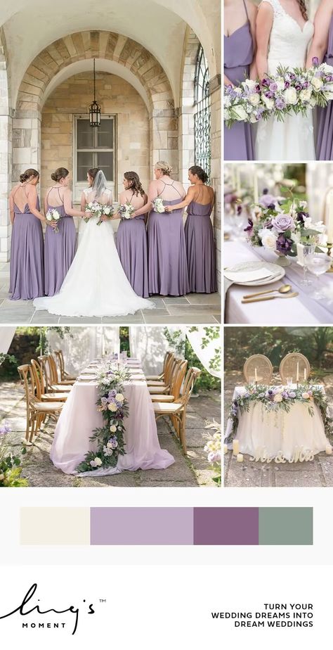 Inspired by the quaint charm of the French Country capture the serenity and happiness of romantic love with Lilac & Gold wedding decor. Elevate your special day with this innocent yet elegant collection that includes floral arrangements, centerpieces, tablecloth sets, chair decor, and other curated designer wedding decorations Shop the full blush & cream wedding collection today. Ivory And Lilac Wedding, Lilac Pink Sage Wedding, Lilac Wedding Centerpieces Diy, Lavender Color Wedding Theme, Lavender Sage And Gold Wedding, May Wedding Theme, Lilac And Sage Green Wedding, Purple Accent Wedding, Lavender And Sage Wedding Colors