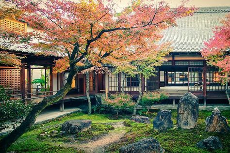 Japanese Mansion Traditional, Japanese Mansion, Japanese Home Design, Japanese Style House, Traditional Japanese House, Asian Garden, Asian Homes, Asian Home Decor, Love Garden