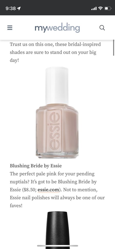 Nail Polish Art, Blushing Bride, Blush Bride, Essie Nail Polish, Essie Nail, Essie, Nail Polish, Blush, Nails