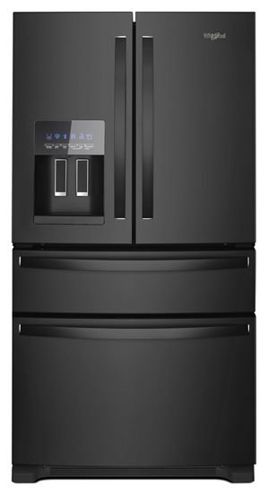 image Black French Doors, Refrigerator Ideas, Top Of Cabinets, Commercial Laundry, Double Door Refrigerator, Drawer Dishwasher, Bottom Freezer Refrigerator, Bottom Freezer, Kitchen Refrigerator