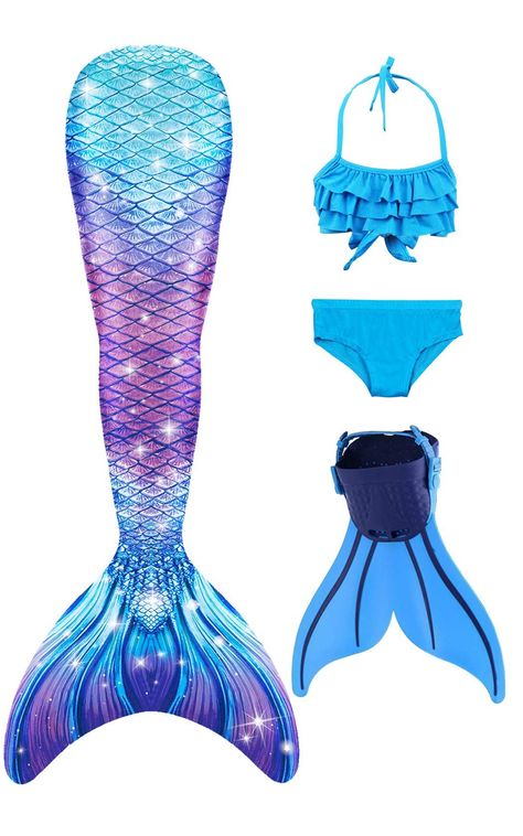 Mermaid Tail Swimsuit, Mermaid Swimsuit Tail, Girls Mermaid Tail, Mermaid Swim Tail, Mermaid Tails For Kids, Mermaid Swimsuit, Mermaid Swimming, Princess Toys