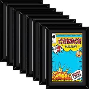 Book Wall Display, Comic Book Wall Display, Comic Book Wall, Comic Display, Comic Book Display, Black Photo Frame, Comic Book Frames, Book Frame, Comic Magazine