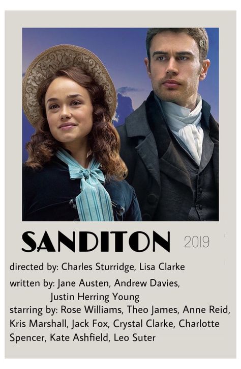 Sanditon Poster, Regency Era Movies, Theo James Movies, Sanditon Aesthetic, Sanditon Quotes, Kris Marshall, Teen Romance Movies, James Movie, Best Documentaries On Netflix