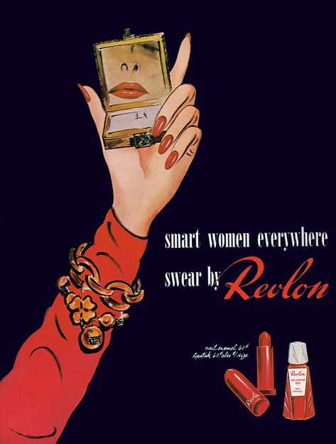 1940's advertisement | Advertising from 1940s America encapsulates the best and worst of ... Vintage Makeup Ads, Delete Instagram, Makeup Ads, Retro Makeup, Vintage Nails, Fashion Illustration Vintage, Beauty Ad, Retro Advertising, Vintage Cosmetics