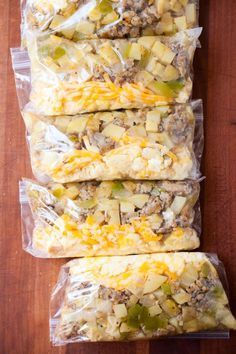 Make Ahead Freezer Breakfast Burritos by Macheesmo Make Ahead Freezer Breakfast, Camping Recipes Breakfast, Resep Makanan Beku, Make Ahead Breakfast Burritos, Easy Breakfast Burritos, Freezer Breakfast Burritos, Van Volkswagen, Menu Sarapan Sehat, Camping Breakfast