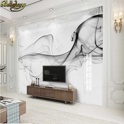 beibehang Custom Photo Wallpaper 3D Mural Wallpaper Living Room Bedroom Sofa Backdrop photo Wall Murals White marble Wallpaper| | - AliExpress Pintu Interior, Tv Unit Designs, Living Room Tv Unit Designs, Living Room Tv Unit, Marble Wallpaper, Elegant Living Room, Marble Wall, Elegant Living, Wallpaper Living Room