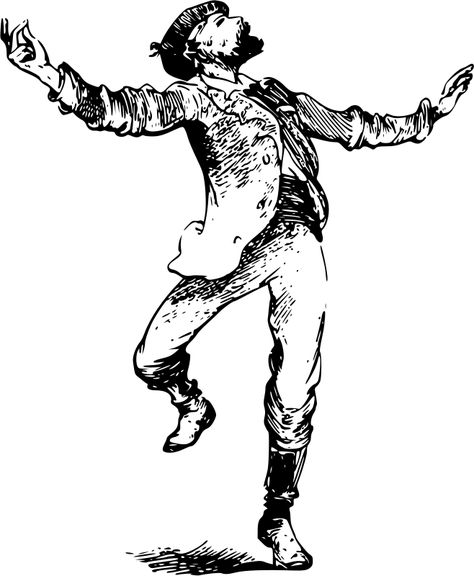 Dancing man - Openclipart Dancing Sketch, Dancing Drawing, Man Sketch, Prophetic Art, Retro Images, People Dancing, Man Images, Guy Drawing, Animal Stories