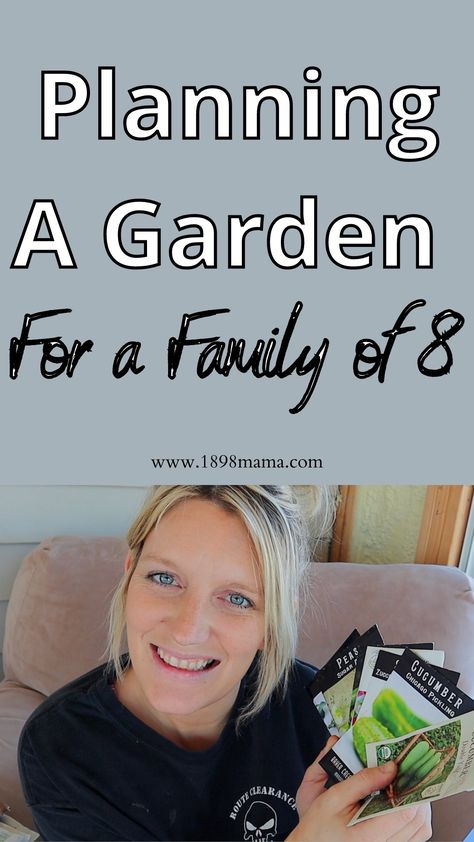 Come see how I plan our large family's garden while I sort through my seed stash, figure out what last minute seeds to buy, and how I figure out how much to plant for canning season. Grow enough food for a year | large family garden planning | how to plan a garden Victory Garden Plans For Family Of 6, Victory Garden Plans, Food For A Year, Plan A Garden, Family Of 6, Victory Garden, Family Garden, Family Of 4, Large Family