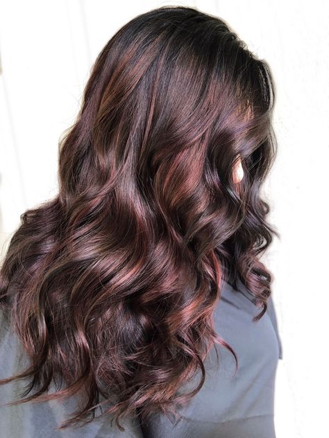 Dark auburn balayage Auburn Brown Balayage, Brown Hair Auburn, Hair Color Dark Brown, Auburn Hair Balayage, 2c Hair, Dark Auburn Hair, Auburn Balayage, Auburn Brown, Dark Auburn