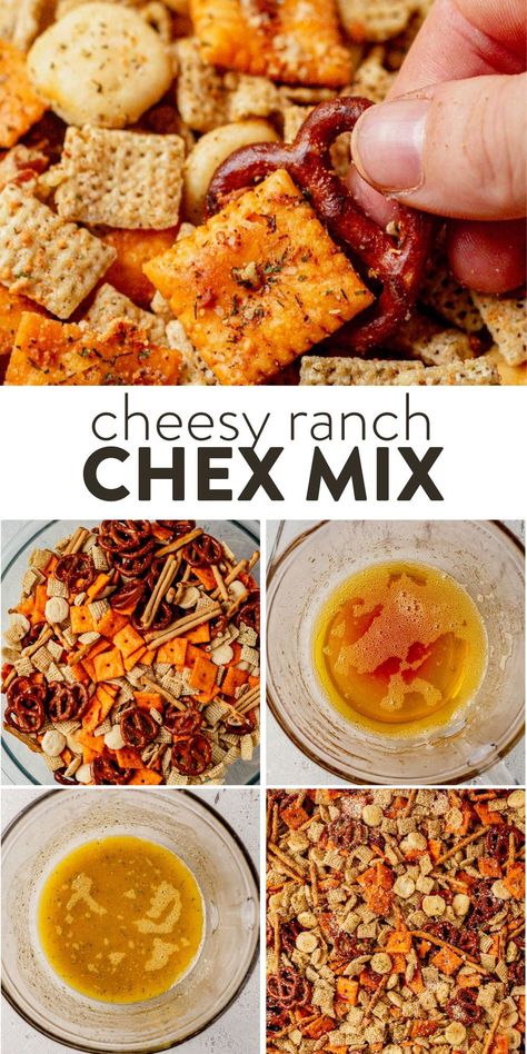 This homemade ranch Chex mix is a simple recipe for a hearty snack with lots of savory flavor. It's perfect for any occasion from a holiday party to movie night, road trips, or game-day snacking. Camp Out Snacks, Togo Snack Ideas, Homemade Movie Night Snacks, Wheat Chex Mix Recipes, Travel Snack Recipes, Homemade Snacks For Road Trip, Easy Snacks For Road Trips, Snack Sale Ideas, Snacks For Hunting Trip