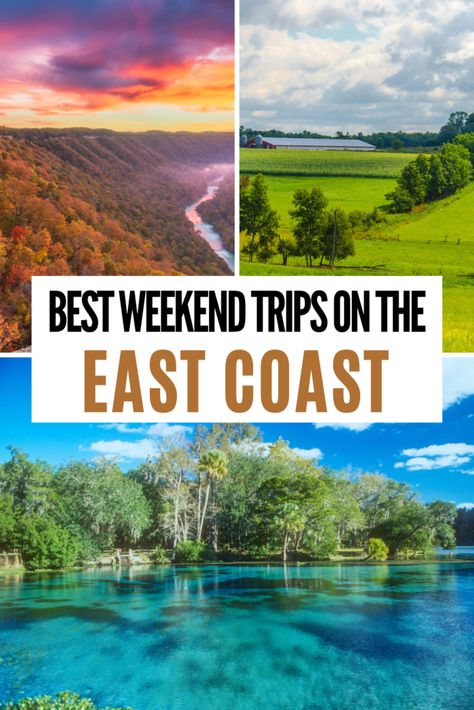 16 Top Inexpensive Weekend Getaways on the East Coast Best East Coast Vacations, East Coast Vacation, Dc Monuments, Beautiful National Parks, Best Weekend Trips, East Coast Usa, East Coast Travel, Best Weekend Getaways, Beach Towns