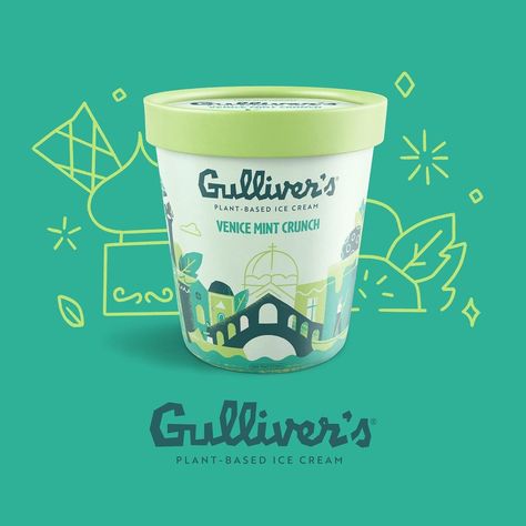 Makers Company on Instagram: “🍪🍃 Gulliver’s is a NY based handmade ice cream brand with a unique focus on world flavours. Branding a plant-based ice cream that loves to…” Organic Ice Cream, Ice Cream Companies, Avocado Ice Cream, Handmade Ice Cream, Cream Packaging, Ice Cream Packaging, Ice Cream Brands, Adobe Fresco, Brand Campaign