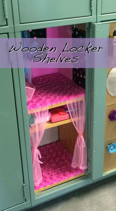 DIY Back to School Supplies for Teens and Kids - 10 Best Crafts to Try! Locker Decorations Diy, School Locker Organization, School Locker Decorations, Middle School Lockers, Customized School Supplies, Locker Shelves, Escuela Diy, Wooden Lockers, Diy Locker