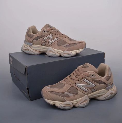 New Balance 9060 Mushroom 9060 Outfit, New Balance 9060 Outfit, Women New Balance, New Balance 9060, Brown Vintage, Outfit Winter, Cute Shoes, Casual Sneakers, New Balance