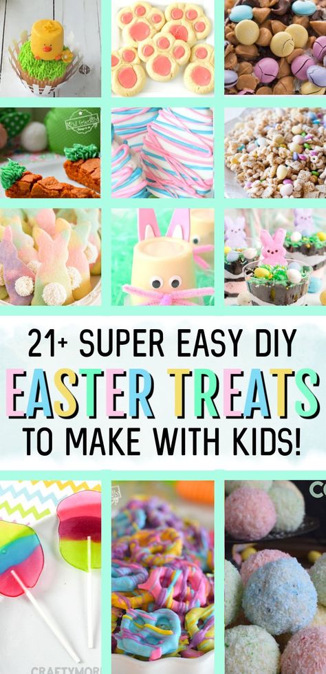 Easter Kids Snacks, Easter Treats For Kids, Diy Easter Treats, Easter Egg Treats, Fun Easter Treats, Easter Cooking, Easter Food Crafts, Easter Party Food, Easy Easter Treats