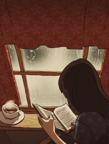 Rain Animation, Winter Gif, Fotografi Urban, Marjolein Bastin, Seni Cat Air, Reading A Book, A Cup Of Coffee, Tim Burton, Anime Scenery