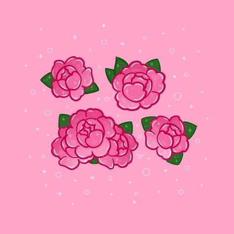 Now on Redbubble! . . . . . . #pink #stickers #pinkflowers #flower #flowers #cute #peony #peonies #roses #rose #cuteart #cuteflowers #love #red #rosa #sparkle #lofi #aesthetic #leaf #floral #art #artist #digitalart #digitalartist #sticker #redbubble #floralstickers #sketch #sketchbook #smallbusiness #pinkaesthetic Pink February Aesthetic, Pink Drawing Ideas, Rose Cartoon, Aesthetic Leaf, Rosé Cartoon, Kawaii Flowers, Drawing Plants, Peony Drawing, Red Rosa