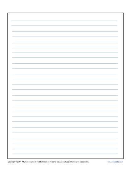 For the more skillful scribe, here’s blank lined writing paper without the center guidelines. Since it is printable from a PDF, you can print one page or a dozen whatever your needs are. Students may use it for letter writing practice, story creation, or even regular homework assignments. Lined Pages For Writing, Handwriting Paper Template, Beginner Photoshop, Letter Writing Practice, Essay Writing Examples, Writing Paper Template, Arc Notebook, Printable Lined Paper, Handwriting Paper