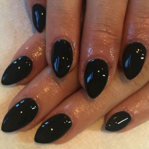 Nails Short Black, Halloween Group, Pointy Nails, Black Nail, Black Stilettos, Nails Short, Nail Polishes, Mani Pedi, Stiletto Nails