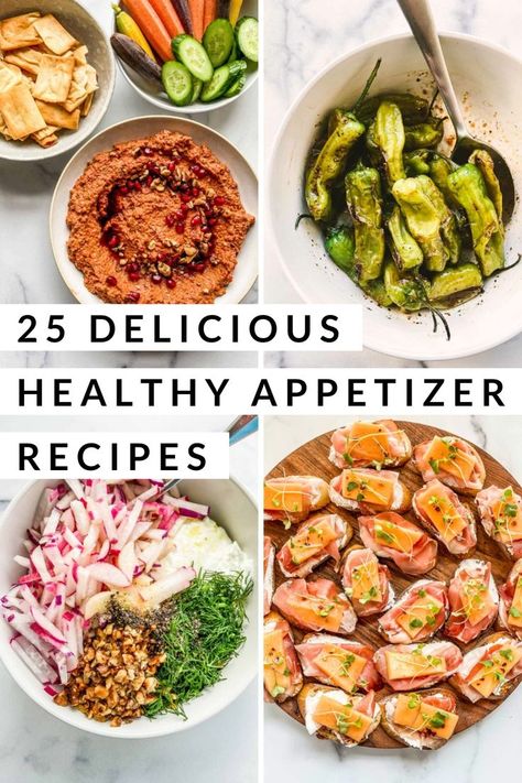 Healthy Cold Appetizers For Party, Healthy Dinner Party Appetizers, Quick Healthy Appetizers, Healthier Appetizers, Healthy Hors D’oeuvres, Cold Party Appetizers, Starter Dishes, Baked Appetizers, Dinner Party Appetizers