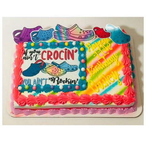 Cookie Cake Designs, Party Cupcakes, Shoe Cake, Cat Cake, Birthday Cake Kids, Cookie Cake, 2nd Birthday Parties, Crocs Shoes, Kids Cake