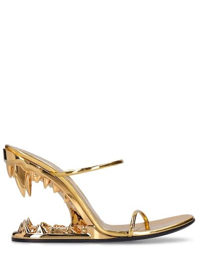 100mm devor patent sandals - Gcds - Women | Luisaviaroma Elegant Sandals, Sandals Gold, Sandals Collection, Designer Sandals, Sandals For Women, Fashion Killa, Luxury Designer, Wedge Heels, Wedge Sandals