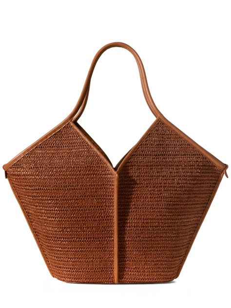 Find Hereu Calella Raffia Tote Bag on Editorialist. Height: 50cm Width: 35cm Depth: 13cm. Includes bag and pouch. BAG:,Top handle drop: 25cm,Double top handles,Self-tie closure,Leather details. POUCH:,Height: 13cm Width: 20cm ,Zip closure Raffia Tote Bag, Tan Woman, Pouch Bag, Vegetable Tanned Leather, Leather Working, Top Handle, Handles, Pouch, Tote Bag