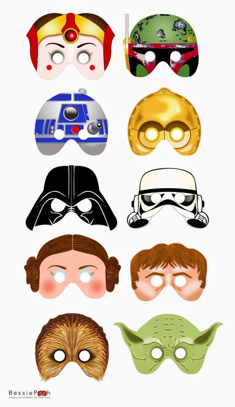 Star Wars Free Printable Mask. Office Costumes, Star Wars Masks, Star Wars Crafts, Printable Masks, Printable Star, Star Wars Birthday Party, Party Masks, Birthday Star, Star Wars Day