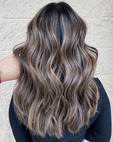 Delicate Light Metallic Brown for Brunettes Neutral Toned Hair, Natural Hair Color Ideas For Brunettes Dark Brown Ash Blonde, Brown Hair With Fair Skin, Peek A Boo Balayage, Lived In Dark Blonde, Ash Brown Highlights On Dark Hair, Mushroom Brown Hair Color, Mushroom Brown Hair, Brunette Shades