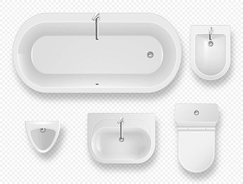 Bathroom Top View Png, 2d Furniture, Toilet Plan, Bathroom Equipment, Rendered Floor Plan, Toilet Tiles, Bathroom Sink Tops, Photoshop Png, Bathroom Plan