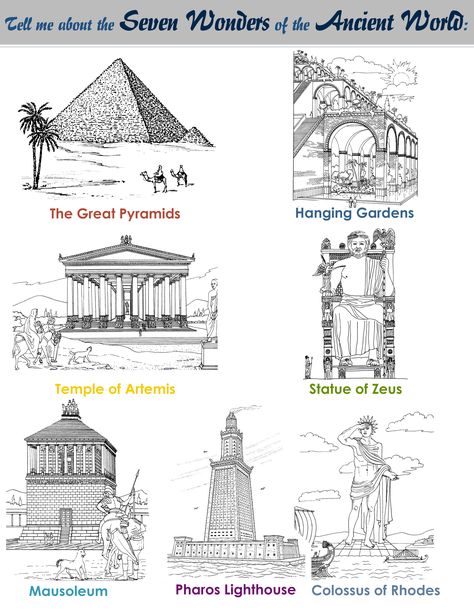 Classical Conversations Cycle 1 Week 4: History-Seven Wonders of the Ancient World 7 Ancient Wonders Of The World, 7 Wonders Of The Ancient World, Seven Wonders Of The Ancient World, Ancient Wonders Of The World, Classical Conversations Cycle 1, Cc Cycle 1, Classical Conversations Foundations, 7 Wonders Of The World, Seven Wonders Of The World