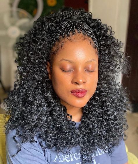 Soft Dreads Hairstyles, Cornrows With Box Braids, Soft Dreads, Dreads Hairstyles, Short Box Braids Hairstyles, Curly Braids, Weave Ponytail Hairstyles, Short Box Braids, African Hair Braiding Styles