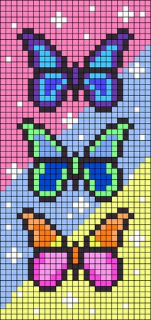 Pixel Art Templates Pattern, Butterfly Pixel Art, Graph Art, Butterfly Bookmark, Modele Pixel Art, Graph Paper Drawings, Art Perle, Pixel Art Templates, Diy Perler Bead Crafts