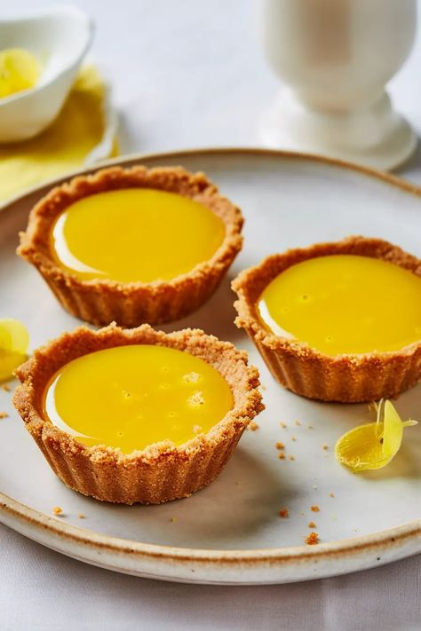 Lemon Curd Tartlets Corn Coleslaw, Lemon Curd Tartlets, Lemon Tartlets, Tartlets Recipe, Creamed Peas, Pie Bites, Raspberry Almond, Mexican Corn, Coconut Pecan